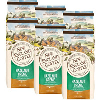 New England Coffee Hazelnut Crme Decaffeinated Medium Roast Ground Coffee, 10Oz Bag (Pack Of 6)