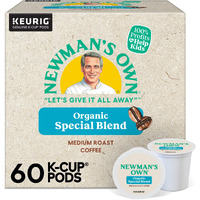 Newman's Own Organic Special Blend, Keurig Single Serve K-Cup Pods, Medium Roast Coffee, 60 Count, (6 Packs Of 10)