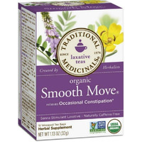 Traditional Medicinals Organic Smooth Move With Senna Herbal Tea, Relieves Occasional Constipation, (Pack Of 3) - 48 Tea Bags Total