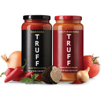 Truff Pasta Sauce Bundle, Black Truffle Marinara And Spicy Marinara | Flavorful Pair Of Regular And Spicy Tomato Sauce For Pasta, Pizza, And More | Non-Gmo, Vegan, Bundle Of 2