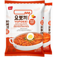 Yopokki Instant Rabokki Pack (Sweet Mild Spicy, Pack Of 2) Korean Street Food With Sweet And Moderately Spicy Sauce Ramen Noodle Topokki Rice Cake - Quick & Easy To Prepare