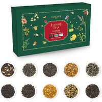 Vahdam, Assorted Loose Leaf Tea Sampler (10 Teas, 50 Servings) Non-Gmo, Gluten Free | Whole Loose Leaf Tea Sampler | Tea Variety Pack | Tea Gift Set | Gifts For Women & Men