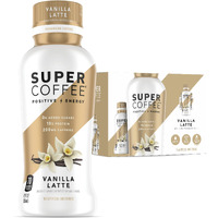 Super Coffee, Iced Keto Coffee (0G Added Sugar, 10G Protein, 70 Calories) [Vanilla Latte] 12 Fl Oz, 6 Pack | Iced Coffee, Protein Coffee, Coffee Drinks, Smart Coffee - Soyfree Glutenfree