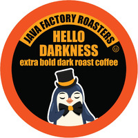 Java Factory Dark Roast Coffee Pods, Hello Darkness, 40 Count - Compatible With Keurig K Cup Brewers, Bold And Intense Coffee Flavor For Coffee Aficionados