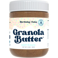 Kween Oat Haus Birthday Cake Granola Butter | Peanut-Free, Almond (Tree-Nut) Free, & School-Safe (Top 8 Allergen Free) | Edible Cookie Dough Alternative
