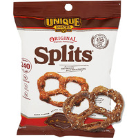 Unique Snacks Original Splits Pretzels, Delicious Homestyle Baked Snack Bag, Ou Kosher, And Non-Gmo Food, No Artificial Flavor, 2.12 Oz. Bag, Pack Of 24