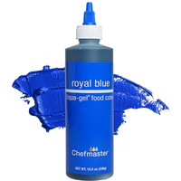 Chefmaster Royal Blue Liqua-Gel Food Coloring | Vibrant Color | Professional-Grade Dye For Icing, Frosting, Fondant | Baking & Decorating | Fade-Resistant | Easy-To-Use | Made In Usa | 10.5 Oz