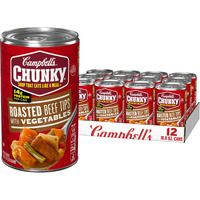 Campbells Chunky Soup, Roast Beef Tips With Vegetables Soup, 18.8 Oz Can (Case Of 12)