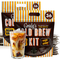 Grady's Cold Brew Coffee, Original, Cold Brew Kit With 12 (2Oz.) Bean Bags Plus 1 Pour And Store Pouch Included, New Orleans Style Cold Brew Concentrate, 36 Total Servings | 2 Pack