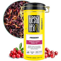 Tiesta Tea - Fireberry, Cranberry Hibiscus Rooibos Tea | Premium Loose Leaf Tea Blend | Non-Caffeinated Rooibos Tea | Make Hot Or Iced Tea & Brews Up To 50 Cups - 5 Ounce Refillable Tin
