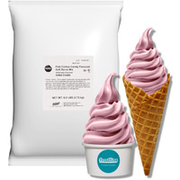 Frostline Pink Cotton Candy Soft Serve Ice Cream Mix, Lactose & Gluten Free- Just Add Water, Dairy Or Dairy Free Alternative, Use With Blender, Countertop Ice Cream Maker, Soft Serve Machine- 6 Lb Bag