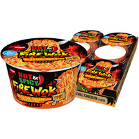 Nissin Hot & Spicy Fire Wok, Molten Chili Chicken, 4.37 Ounce (Pack Of 6)