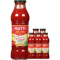 Mutti Tomato Puree With Basil (Passata Con Basilico), 24.5 Oz. | 6 Pack | Italys #1 Brand Of Tomatoes | Fresh Taste | Vegan Friendly & Gluten Free | No Additives Or  Preservatives