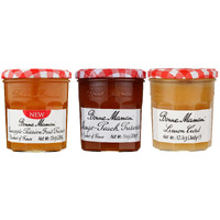Bonne Maman Summer Variety Pack (Pineapple-Passion Fruit Preserves, Mango-Peach Preserves, Lemon Curd), Pack Of 3