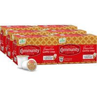 Community Coffee Vanilla Waffle Cone Coffee Pods, Ice Cream Flavored, Compatible With Keurig 2.0 K-Cup Brewers, 10 Count (Pack Of 6)