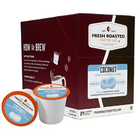 Fresh Roasted Coffee, Coconut, Flavored Coffee Pods, 24 Count
