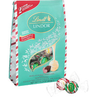 Lindt Lindor Holiday Assorted Peppermint Chocolate Candy Truffles, 15.2 Oz. Bag