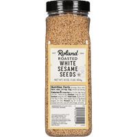 Roland Foods Roasted White Sesame Seeds, Specialty Imported Food, 16-Ounce Bottle
