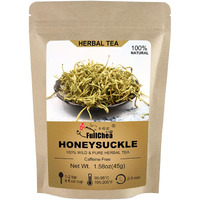 Fullchea - 100% Pure Natural Dried Honeysuckle - Jin Yin Hua Honeysuckle Tea - Premium Flower Herbal Tea - 1.58Oz/45G