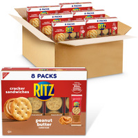 Ritz Peanut Butter Sandwich Crackers, 48 Snack Packs (6 Boxes, 6 Crackers Per Pack)