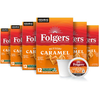 Folgers Buttery Caramel Flavored Coffee, 72 Keurig K-Cup Pods