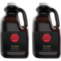 San-J - Gluten Free Tamari Soy Sauce - Specially Brewed - Made With 100% Soy - 64 Oz. Container - 2 Pack