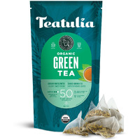 Teatulia Organic Green Tea Bags (50 Pyramid Sachet Teabags) Pure Whole Leaf Natural Green Tea In Bags | Premium 100% Compostable And Sustainably Grown In Bangladesh