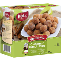 Katz Gluten Free Cinnamon Donut Holes | Dairy Free, Nut Free, Soy Free, Gluten Free | Kosher (1 Pack, 6 Ounce)