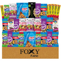 Foxy Fane 30 Count Care Package - Premium Holiday, Christmas & New Year Gift Snack Box With Variety Of Nuts, Jerky & Snacks - Low Carb, Healthy, High In Protein Treats (Variety Pack Of 30 Snacks)
