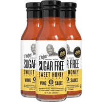 G Hughes Sugar Free, Sweet Honey Wing Sauce - Hot Honey Bbq Sauces, Honey Garlic Sauce, Sugar Free Barbecue Sauce, Gluten Free Barbecue Sauces, Keto Hot Honey Sauce, Bbq Honey - 12 Oz (3-Pack)