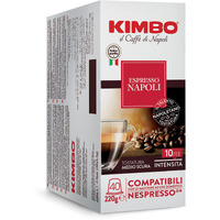 Kimbo Espresso Napoli Single Serve Compatible Coffee Capsules - Blended And Roasted In Italy - Medium To Dark Roast With A Well Balance Sweet Flavor - 40 Count