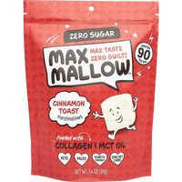Know Brainer Max Mallow Cinnamon Toast - Guilt-Free & Zero Sugar Marshmallows - Low Carb, Zero Fat, Gluten-Free & Ketogenic - Marshmallow Fueled With Collagen, Mct Oil - Pack Of 3