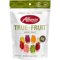 Albanese World's Best True To Fruit - Exotic Fruits Gummies, 7.75Oz Bag Of Candy (Pack Of 6), Individually Wrapped Soft & Chewy Candy Snacks