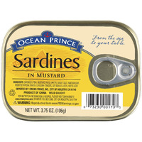 Ocean Prince Sardines In Mustard, 3.75 Ounce Cans (Pack Of 12)