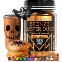 Mon  Gasque Bronze Edible Lustre Dust For Drinks & Desserts 15G - Food Colour Dust For Cake Decorating & Chocolates - No Gluten Or Dairy - Vegan Lustre Dust Champagne Shimmer & Edible Glitter
