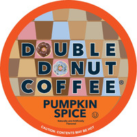 Double Donut Pumpkin Spice Coffee Pods, Single Serve Coffee For Keurig K Cups Machines, Medium Roast Pumpkin Coffee Pods, 48 Count