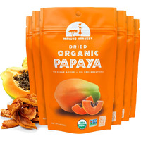 Mavuno Harvest Papaya Dried Fruit Snacks | Organic Dried Papaya Slices | Gluten Free Healthy Snacks For Kids And Adults | No Sugar Added, Vegan, Non Gmo, Direct Trade | 2 Ounce, Pack Of 6
