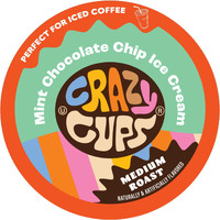 Crazy Cup Chocolate Coffee Pods, Mint Chocolate Chip Ice Cream Coffee Pods For K Cup Keurig Machines, Brew Hot Or Iced, 22 Count