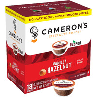 Cameron's Coffee Single Serve Pods, Flavored, Vanilla Hazelnut, 18 Count (Pack Of 1)