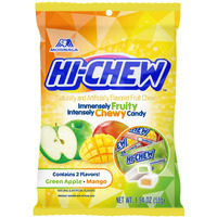 Hi-Chew Green Apple & Mango Mix, Pack Of 8 Bags, 1.94Oz Each - Green Apple & Mango, Unique Fun Soft & Chewy Taffy Candy - Immensely Juicy Fruit Flavors - Individually Wrapped For Sharing