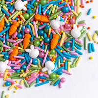 Sweets Indeed Sprinkles, Easter Edible Sprinkle Mix, Spring Bunny Carrots, Perfect For Cake Decorations, Baking, Ice Cream, Cookies, Cupcake Topper, 6 Ounces (Funny Bunny)