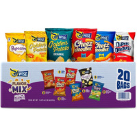 Wise Snacks Flavor Mix Variety Pack (20 Count), Gluten Free, Snack Size Chips Bulk Box, Perfect For Lunches And Snacks Single Serve Packs