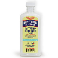 Happy Home Imitation Coconut Flavoring, Non-Alcoholic, Certified Kosher, 7 Oz