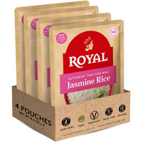 Royal - Ready To Heat Rice - Authentic White Jasmine, 4 Count