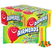Airheads Xtremes Bites, Halloween Trick Or Treat Sweetly Sour Candy, Rainbow Berry, Non-Melting, Bulk Party Bag, 4 Oz (Pack Of 18)