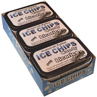 Ice Chips Xylitol Candy Tins (Licorice, 6 Pack); Low Carb, Gluten Free - Includes Band As Shown