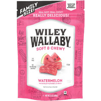 Wiley Wallaby Licorice 24 Ounce Classic Gourmet Soft & Chewy Australian Watermelon Licorice Candy Twists, 1 Pack