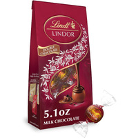 Lindt Lindor Double Chocolate Milk Chocolate Candy Truffles, Milk Chocolate With Smooth, Melting Truffle Center, 5.1 Oz. Bag