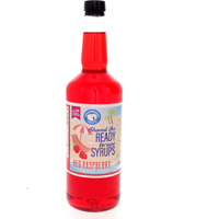 Hypothermias Red Raspberry Ready To Use Quart (32 Fl. Oz) Hawaiian Snow Cone Flavors Syrup - Shaved Ice, 100% Pure Cane Sugar
