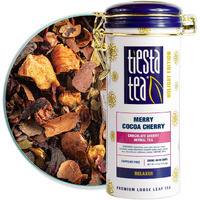 Tiesta Tea - Merry Cocoa Cherry | Chocolate Cherry Herbal Tea | Premium Loose Leaf Tea Blend | Non Caffeinated Holiday Teas | Make Hot Or Iced Tea & Brews Up To 50 Cups - 4 Ounce Refillable Tin